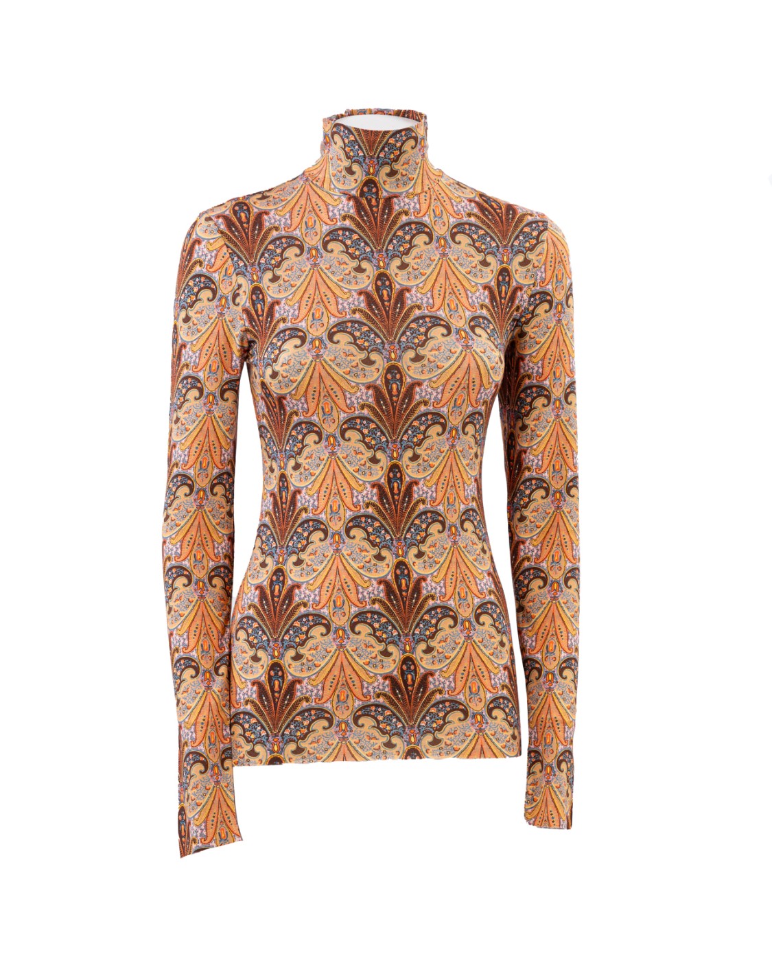 shop ETRO Saldi T-shirt: Etro maglia dolcevita in jersey di viscosa stretch, decorato da motivi Paisley medaglioni ornamentali.
Vestibilità slim.
Collo alto.
Maniche lunghe.
Composizione: 95% viscosa, 5% elastan.
Fabbricato in Italia.. 18515 5116-0150 number 4944752